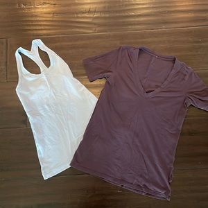 Lot of 2 lululemon workout tops. Size 4